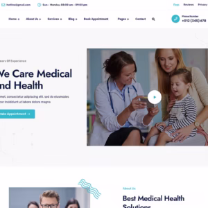 Carenow Medical Dentist Wordpress Theme